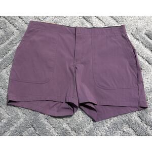 Eddie Bauer Shorts Women’s 16 Hiker Nylon Spandex Performance Stretch Purple New